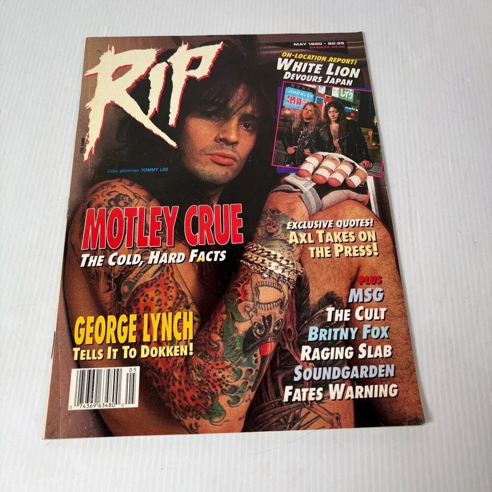 RIP Magazine May 1990 Motley Crue Tommy Lee Axl Rose Soundgarden Heavy Metal